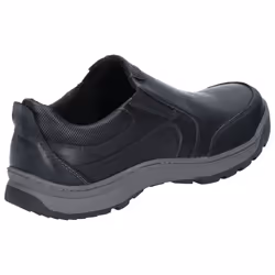 ) Hush Puppies Jasper Leather Men's Black Loafers - Black, 8 (Adults'