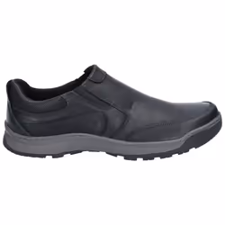 ) Hush Puppies Jasper Leather Men's Black Loafers - Black, 8 (Adults'
