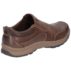 ) Hush Puppies Jasper Leather Men's Brown Loafers - Brown, 6 (Adults'