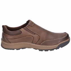 ) Hush Puppies Jasper Leather Men's Brown Loafers - Brown, 12 (Adults'