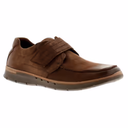 Hush Puppies Mens Duke Touch Fastening Nubuck Leather Shoe - 9 UK, Brown