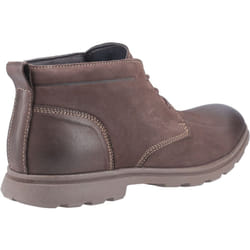) Hush Puppies Tyson Chukka Leather Men's Brown Boots - Brown, 6 (Adults'