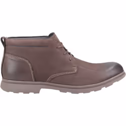 ) Hush Puppies Tyson Chukka Leather Men's Brown Boots - Brown, 12 (Adults'