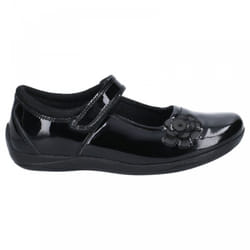 Jessica Junior Patent | Black Patent | Girls Rip-Tape School Shoes