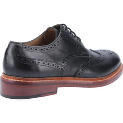 ) Cotswold Quenington Leather Men's Black Lace-Up Shoes - Black, 10 (Adults'