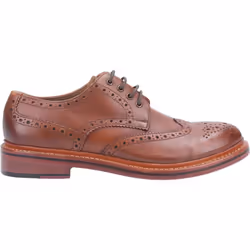 ) Cotswold Quenington Leather Men's Brown Lace-Up Shoes - Brown, 10 (Adults'