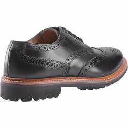 ) Cotswold Quenington Commando Leather Men's Black Lace-Up Shoes - Black, 12 (Adults'