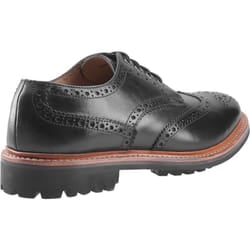 ) Cotswold Quenington Commando Leather Men's Black Lace-Up Shoes - Black, 12 (Adults'