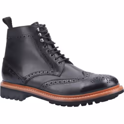Cotswold Mens Rissington Commando Lace Up Leather Dress Boot - 10 UK, Black