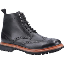 Cotswold Mens Rissington Commando Lace Up Leather Dress Boot - 12 UK, Black
