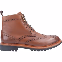 ) Cotswold Rissington Commando Leather Men's Brown Boots - Brown, 9 (Adults'