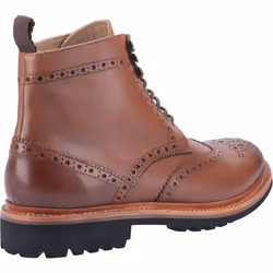 ) Cotswold Rissington Commando Leather Men's Brown Boots - Brown, 10 (Adults'