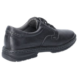 ) Hush Puppies Outlaw II Leather Men's Black Lace-Up Shoes - Black, 9 (Adults'