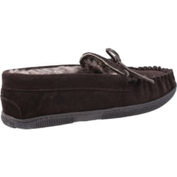 ) Hush Puppies 0 Suede Men's Chocolate Slippers - Brown, 6 (Adults'