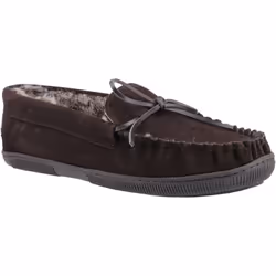 ) Hush Puppies 0 Suede Men's Chocolate Slippers - Brown, 12 (Adults'