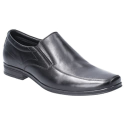 ) Hush Puppies Billy Leather Men's Black Slip-On Shoes - Black, 6 (Adults'
