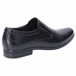 ) Hush Puppies Billy Leather Men's Black Slip-On Shoes - Black, 8 (Adults'