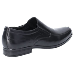 ) Hush Puppies Billy Leather Men's Black Slip-On Shoes - Black, 10 (Adults'