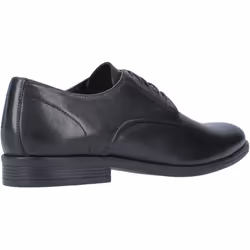 ) Hush Puppies Oscar Clean Toe Leather Men's Black Lace-Up Shoes - Black, 6 (Adults'