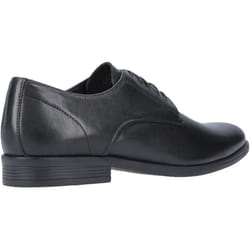 ) Hush Puppies Oscar Clean Toe Leather Men's Black Lace-Up Shoes - Black, 6 (Adults'