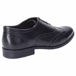) Hush Puppies Oaken Leather Men's Black Brogues Shoes - Black, 6 (Adults'