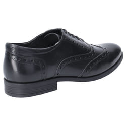 ) Hush Puppies Oaken Leather Men's Black Brogues Shoes - Black, 12 (Adults'