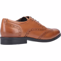 ) Hush Puppies Oaken Leather Men's Dark Brown Brogues Shoes - Brown, 6 (Adults'
