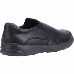 ) Hush Puppies Aaron Leather Men's Black Loafers - Black, 11 (Adults'