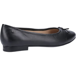 ) Hush Puppies Naomi Leather Women's Black Flats - Black, 8 (Adults'