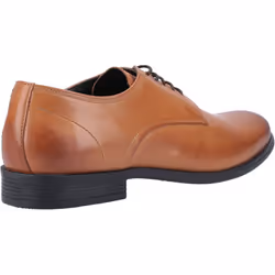 ) Hush Puppies Oscar Clean Toe Leather Men's Tan Lace-Up Shoes - Brown, 6 (Adults'