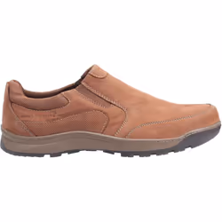 ) Hush Puppies Jasper Leather Men's Tan Nubuck Loafers - Brown, 11 (Adults'