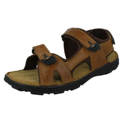 Mens Hush Puppies Casual Sandals Avery - Brown, UK 8