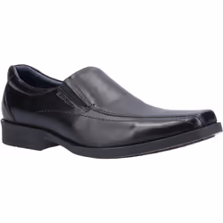 ) Hush Puppies Brody Leather Men's Black Slip-On Shoes - Black, 10 (Adults'