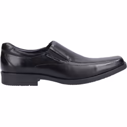 ) Hush Puppies Brody Leather Men's Black Slip-On Shoes - Black, 10 (Adults'