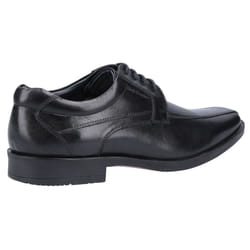 ) Hush Puppies Brandon Leather Men's Black Lace-Up Shoes - Black, 6 (Adults'
