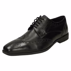Mens Hush Puppies Smart Lace Up Shoes Ezra - Black, UK 6