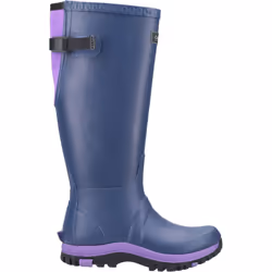 ) Cotswold Realm Rubber Blue/Purple Wellington Boots - Blue, 4 (Adults'