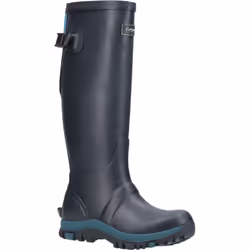 ) Cotswold Realm Rubber Navy/Teal Wellington Boots - Blue, 5 (Adults'
