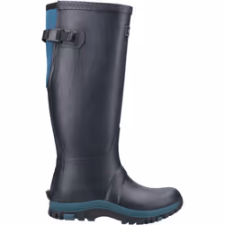 ) Cotswold Realm Rubber Navy/Teal Wellington Boots - Blue, 8 (Adults'