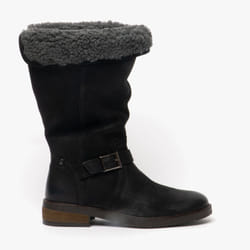 Hush Puppies BONNIE Ladies Leather Mid Height Boots Tan - UK 7, Black