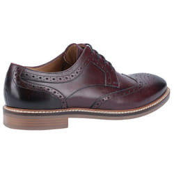 ) Hush Puppies Bryson Leather Men's Bordo Brogues Shoes - Red, 11 (Adults'