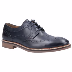 ) Hush Puppies Bryson Leather Men's Navy Brogues Shoes - Blue, 11 (Adults'