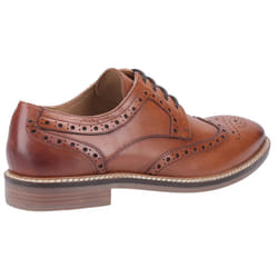 ) Hush Puppies Bryson Leather Men's Tan Brogues Shoes - Brown, 7 (Adults'