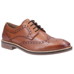 ) Hush Puppies Bryson Leather Men's Tan Brogues Shoes - Brown, 12 (Adults'
