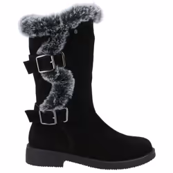 ) Hush Puppies Megan Suede Women's Black Boots - Black, 5 (Adults'