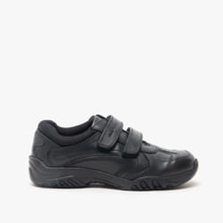 Hush Puppies JEZZA 2 Boys Leather School Shoes Black - UK 3, Black