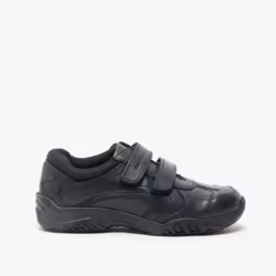 Hush Puppies JEZZA 2 Boys Leather School Shoes Black - UK 4, Black