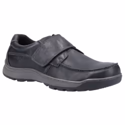 ) Hush Puppies casper leather mens casual shoes black - 14 (Adults'