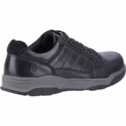 ) Hush Puppies Finley Leather Men's Black Lace-Up Shoes - Black, 9 (Adults'