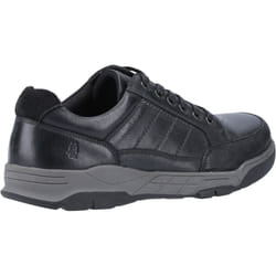 ) Hush Puppies Finley Leather Men's Black Lace-Up Shoes - Black, 9 (Adults'